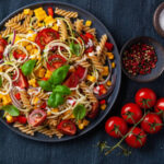 Volkoren pastasalade met erwtjes en kip 2 pastasalade 1 e1688765011200